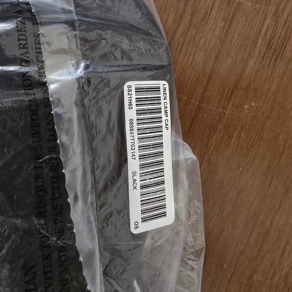 Supreme Black Linen Fitted Camp Cap - Picture 7 of 7